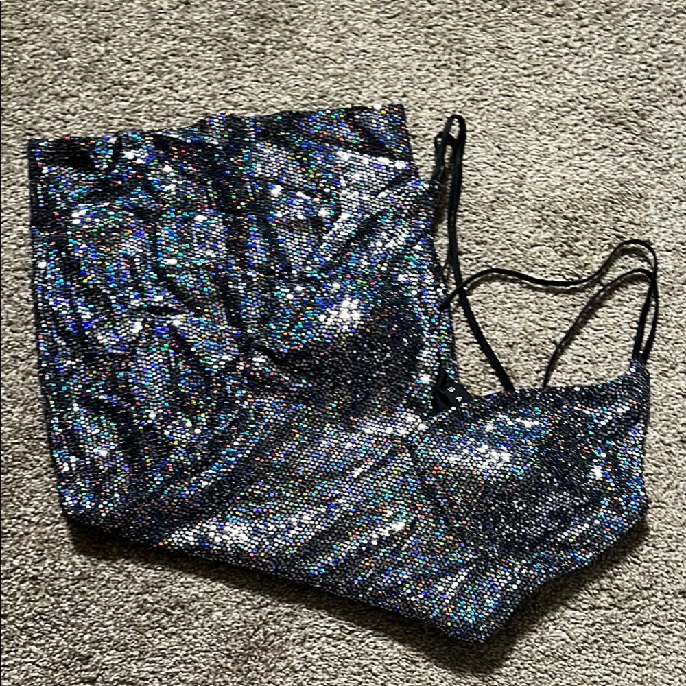 Sequin Strappy Bodycon Dress